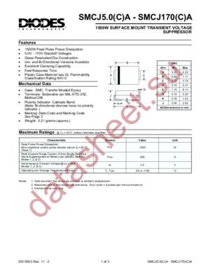 SMCJ50CA datasheet  