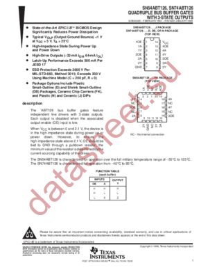 SN74ABT126DB datasheet  