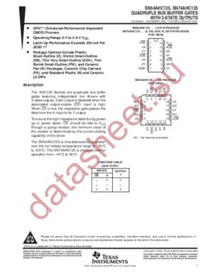 SN74AHC125DB datasheet  