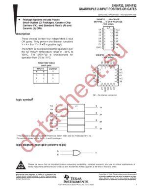 SN74F32N3 datasheet  