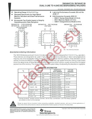 SN74AHC139PWLE datasheet  