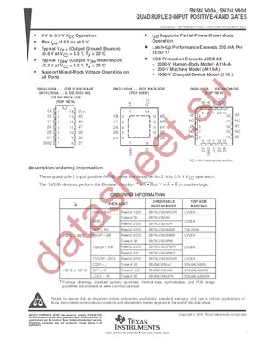 SN74LV00APWLE datasheet  