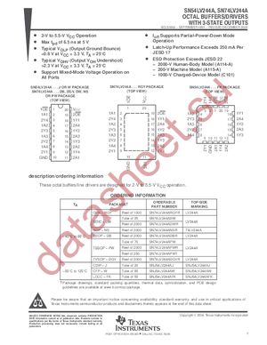 SN74LV244APWLE datasheet  