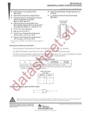 SN74LV32APWLE datasheet  