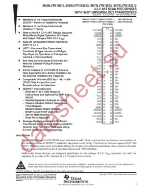 SN74LVTH182512 datasheet  