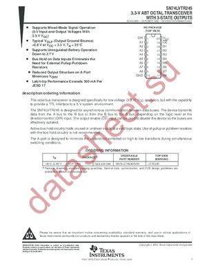 SN74LVTR245NSR datasheet  