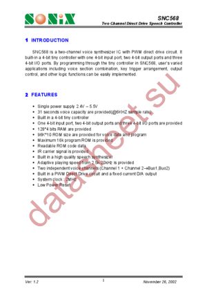 SNC568 datasheet  