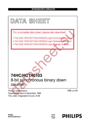 74HCT40103N datasheet  