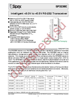 SP3238EEY-L/TR datasheet  