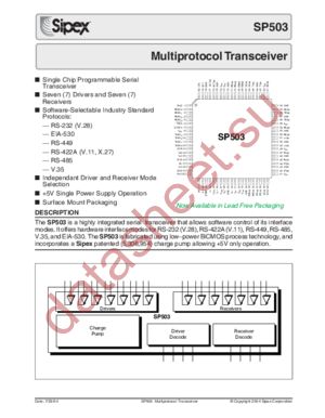 SP503EF datasheet  