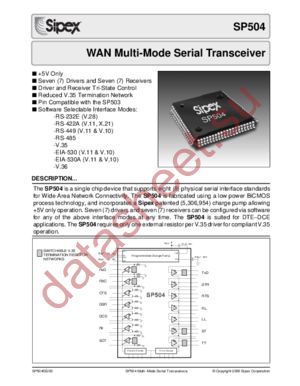 SP504 datasheet  