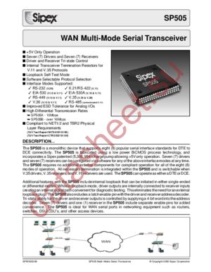 SP505 datasheet  