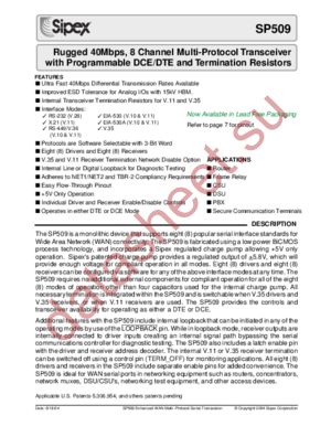 SP509 datasheet  