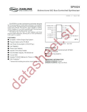 SP5524 datasheet  