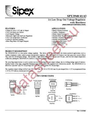 SPX3940AT-5.0 datasheet  