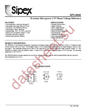 SPX4040B3M-5.0 datasheet  