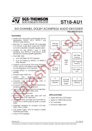 ST18-AU1 datasheet  