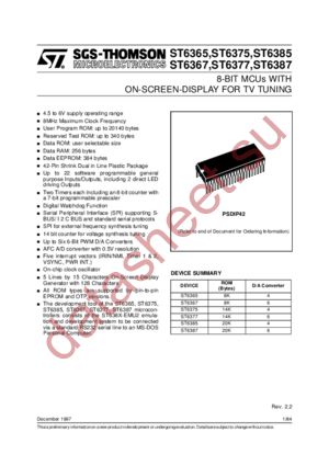 ST6365B1 datasheet  