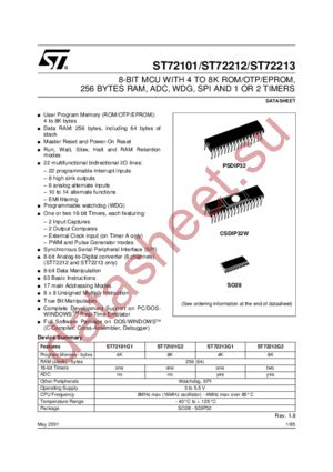 ST72T212G2M3/TR datasheet  