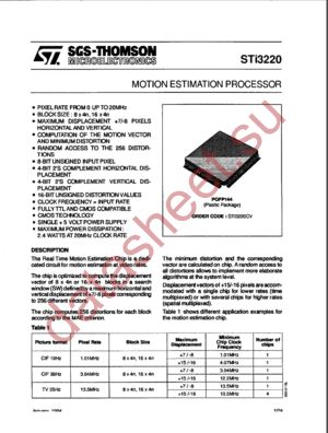 STI3220 datasheet  