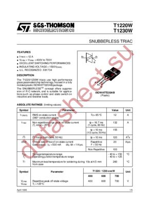 T1230W datasheet  