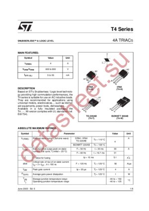 T405-600BTR datasheet  