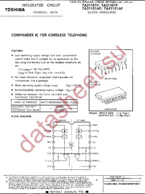 TA31101P datasheet  