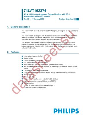 74LVT162374DGG datasheet  