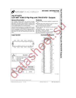 74LVT16374 datasheet  