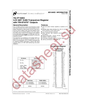 74LVT16652MTDX datasheet  