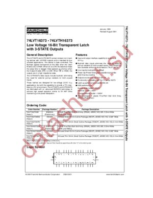 74LVTH16373 datasheet  