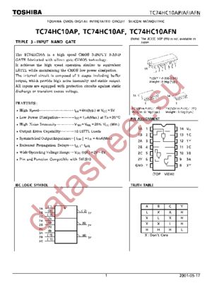 TC74HC10AP datasheet  