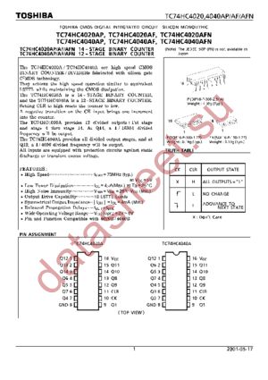 TC74HC4040AF datasheet  