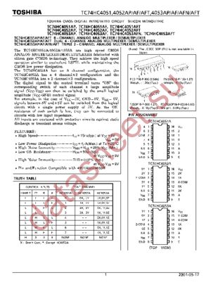 TC74HC4052AP datasheet  