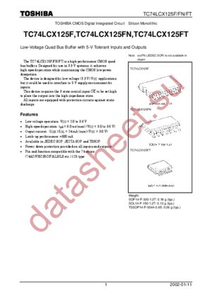 TC74LCX125FN datasheet  