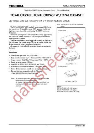 TC74LCX245FW datasheet  