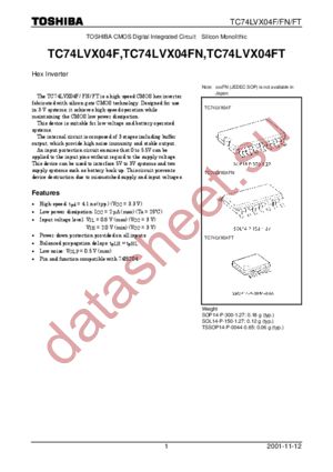 TC74LVX04FN datasheet  