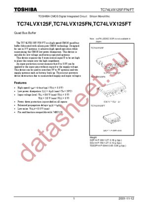 TC74LVX125FN datasheet  