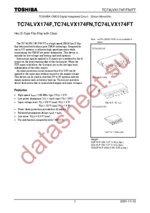 TC74LVX174FN datasheet  