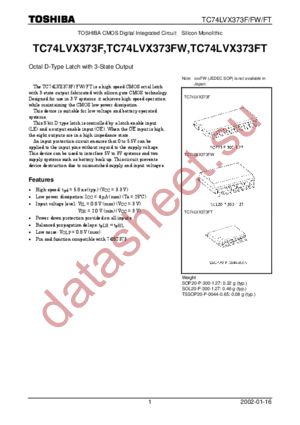 TC74LVX373FW datasheet  