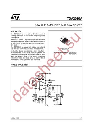 TDA2030A datasheet  