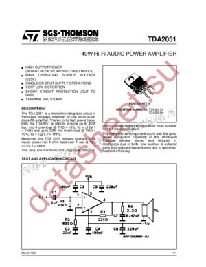 TDA2051 datasheet  