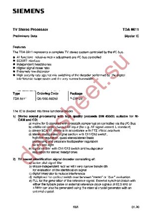 TDA6611 datasheet  