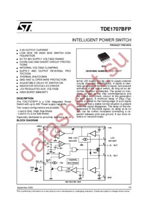 TDE1707 datasheet  