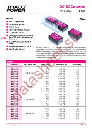 TEN3-1211 datasheet  