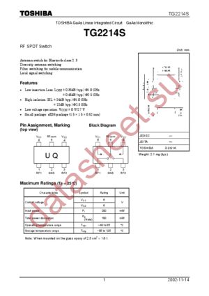 TG2214S datasheet  