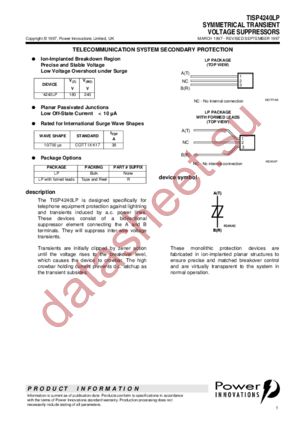 TISP4240 datasheet  