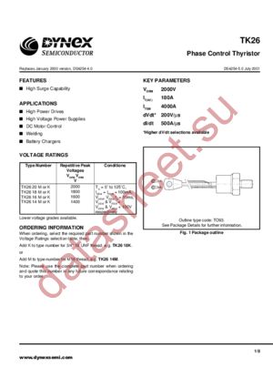 TK2620K datasheet  