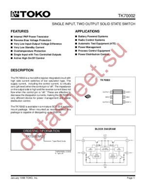 TK70002MCB datasheet  