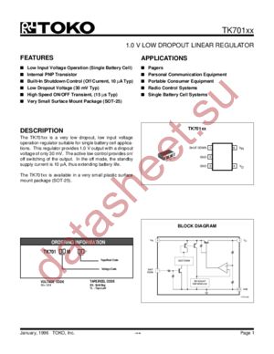 TK70110MTL/K10 datasheet  